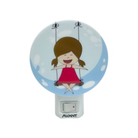 Luz Noturna Menina da Lua LED Luz Amarela 1W Bivolt Avant Luz Noturna Menina da Lua LED Luz Amarela 1W Bivolt Avant