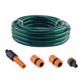 Mangueira de Jardim Trançada 15 Metros com Kit de Engates e Esguicho Forceline Mangueira de Jardim Trançada 15 Metros com Kit de Engates e Esguicho Forceline