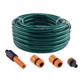 Mangueira de Jardim Trançada 30 Metros com Kit de Engates e Esguicho Forceline Mangueira de Jardim Trançada 30 Metros com Kit de Engates e Esguicho Forceline
