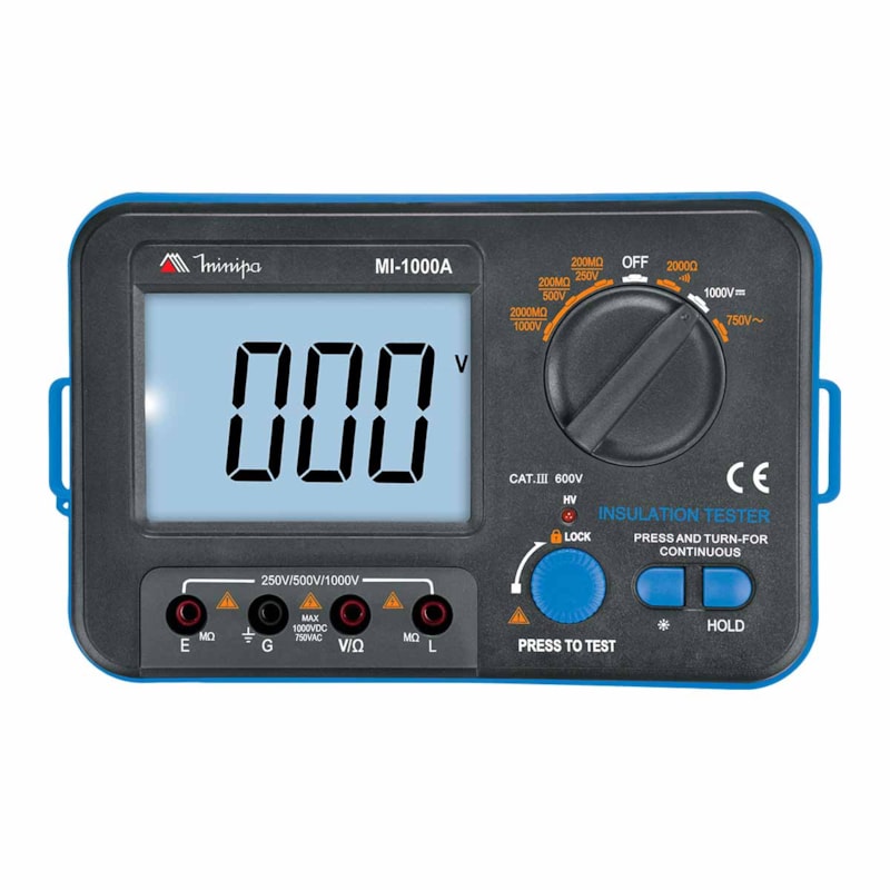 Megômetro Digital Mi – 1000A Cat Iii 600v Minipa