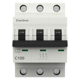 Mini Disjuntor C 3 Polos 100A 3KA Enerbras