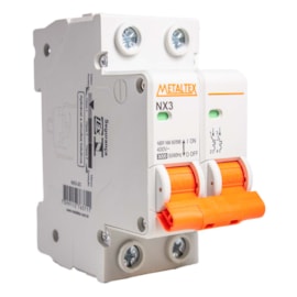Mini Disjuntor C Bipolar 06A  3Ka Metaltex