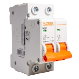Mini Disjuntor C Bipolar  10A  3Ka Metaltex