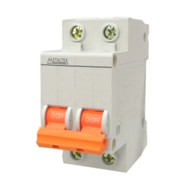 Mini Disjuntor C Bipolar 2A Metaltex Mini Disjuntor C Bipolar 2A Metaltex