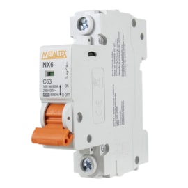 Mini Disjuntor C Monopolar 63A 6Ka Metaltex