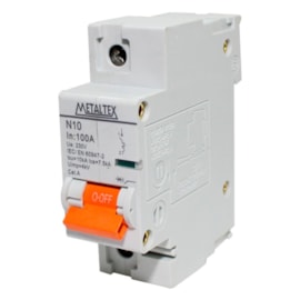 Mini Disjuntor Monopolar 100A 10kA N10-1P100 Metaltex