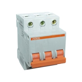 Mini Disjuntor Tripolar 6A M3-3C6 Metaltex