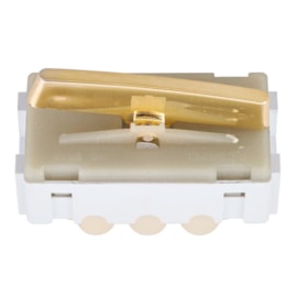 Módulo Novara Branco Ouro Interruptor Paralelo Dicompel