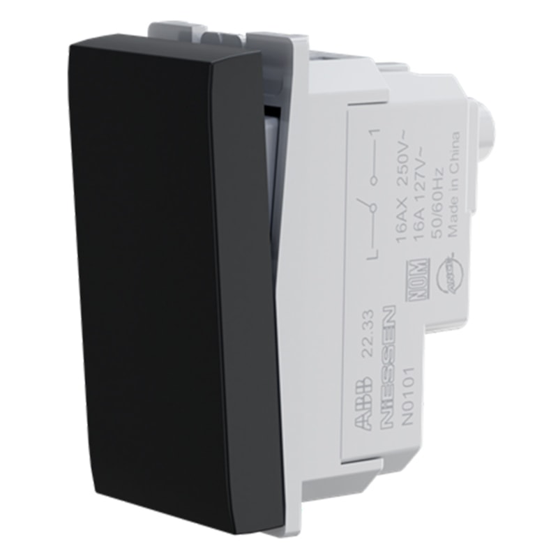 Módulo Origen Interruptor Simples 16A 250V Preto Abb