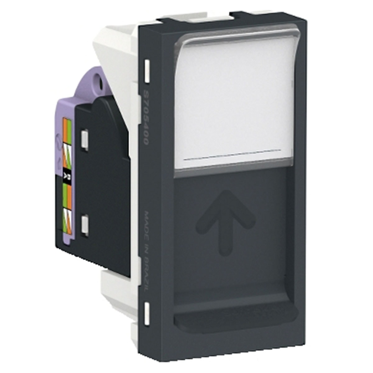 バーコン Módulo Orion Jack RJ45 CAT-6 8 Vias Grafite Schneider