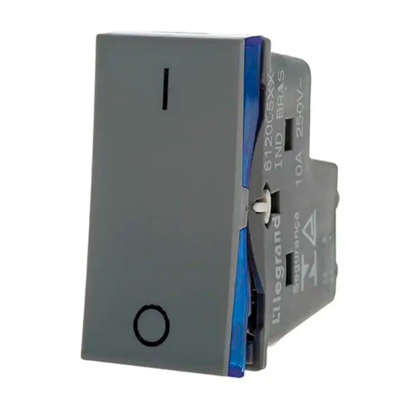 Módulo Plus+ Interruptor Bipolar Simples 10A Cinza Pial