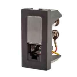 Modulo Rj11 4 Fios Preto Pial Plus+