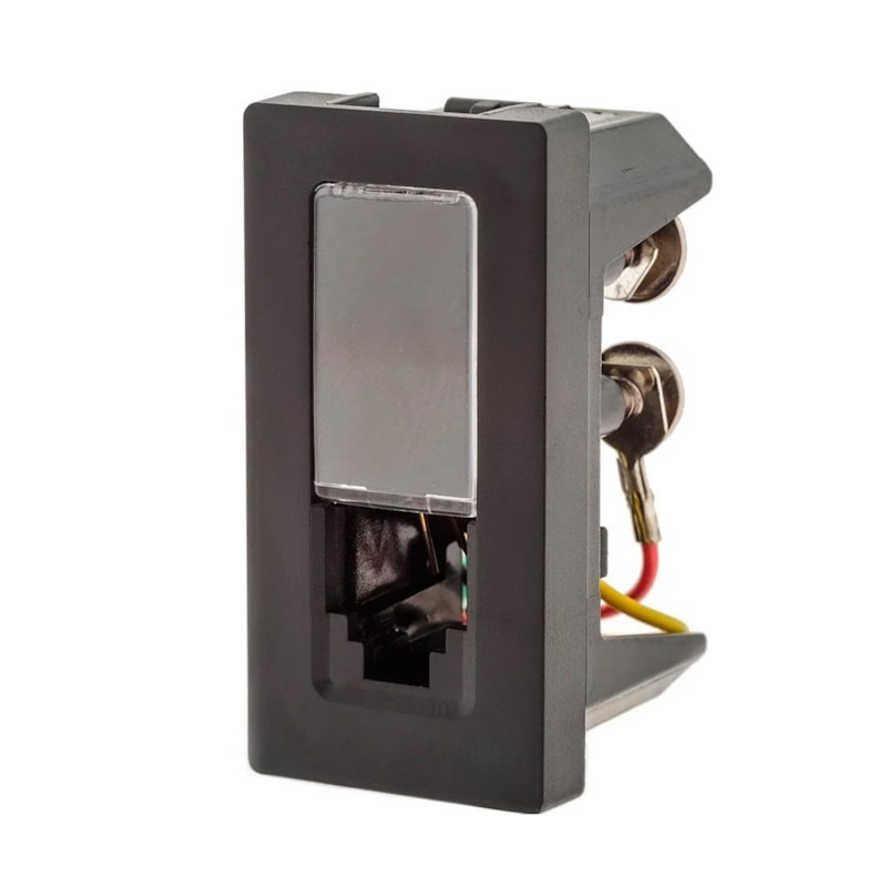 Modulo Rj11 4 Fios Preto Pial Plus+