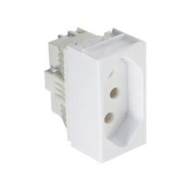 Módulo Tomada 10A Branco Slim Ilumi Módulo Tomada 10A Branco Slim Ilumi