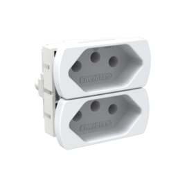 Módulo Tomada Neo Sottile 20A Duplex Bivolt Enerbras Módulo Tomada Neo Sottile 20A Duplex Bivolt Enerbras