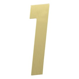 Número Residencial Ouro Escovado 1 – 13cm  Metalmidia