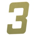 Número Residencial Ouro Escovado 3 – 13cm  Metalmidia
