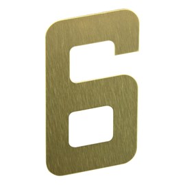 Número Residencial Ouro Escovado 6 – 13cm  Metalmidia