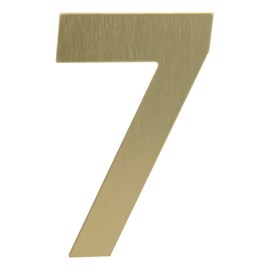 Número Residencial Ouro Escovado 7 – 13cm  Metalmidia