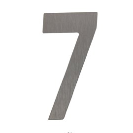 Número Residencial Prata Escovado 7 – 13cm  Metalmidia