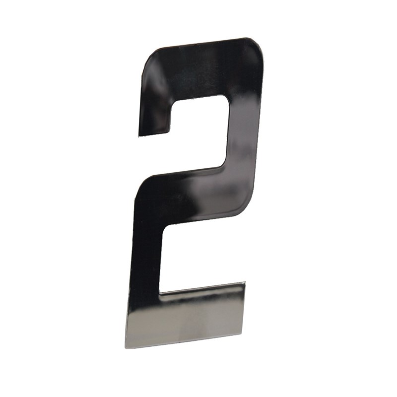 Número Residencial Prata Espelhado 2 – 13cm  Metalmidia