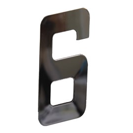 Número Residencial Prata Espelhado 6 – 13cm  Metalmidia