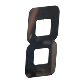 Número Residencial Prata Espelhado 8 – 13cm  Metalmidia