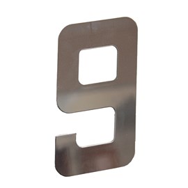 Número Residencial Prata Espelhado 9 – 13cm  Metalmidia