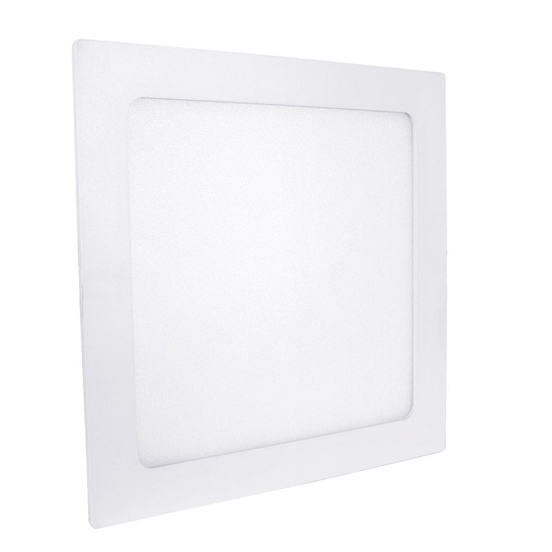 Painel LED de Embutir 20W Luz Branco Quente Quadrado Bivolt Save Energy