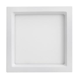 Painel LED de Embutir Recuado 25W Luz Branco Quente 300mm Branco Bivolt Save Energy