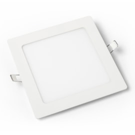Painel Led Embutir 12W 3000K 840Lm Quadrado Branco 17Cm Bivolt Lumepetro