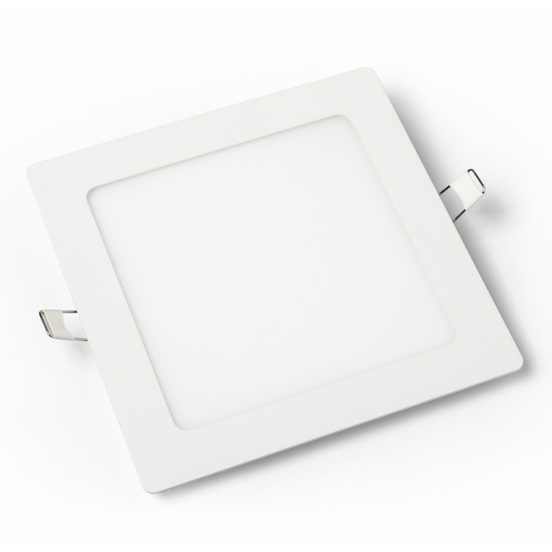 Painel Led Embutir 12W 4000K 840Lm Quadrado Branco 17Cm Bivolt Lumepetro