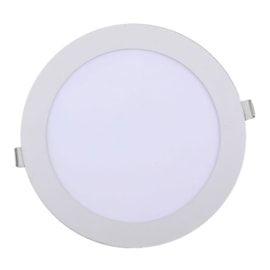 Painel Led Embutir 12w 4000k 960 Lúmens Redondo Branco 17cm PE-124RD Eletrorastro