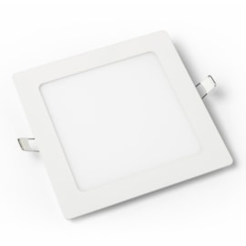 Painel Led Embutir 12W 6500K 840Lm Quadrado Branco 17Cm Bivolt Lumepetro