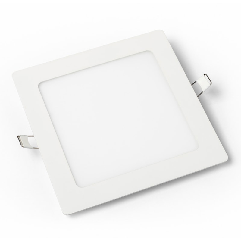 Painel Led Embutir 12W 6500K 840Lm Quadrado Branco 17Cm Bivolt Lumepetro