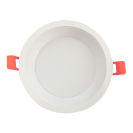 Painel Led Embutir 18W 6500K 1800Lm Recuado Redondo Branco Luminatti