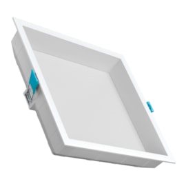 Painel Led Embutir 20W 3000K 1600Lm Recuado Quadrado Branco Stella