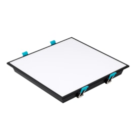 Painel Led Embutir 20w 4000k 2200lm Quadrado Preto 26cm Edge Bivolt Stella