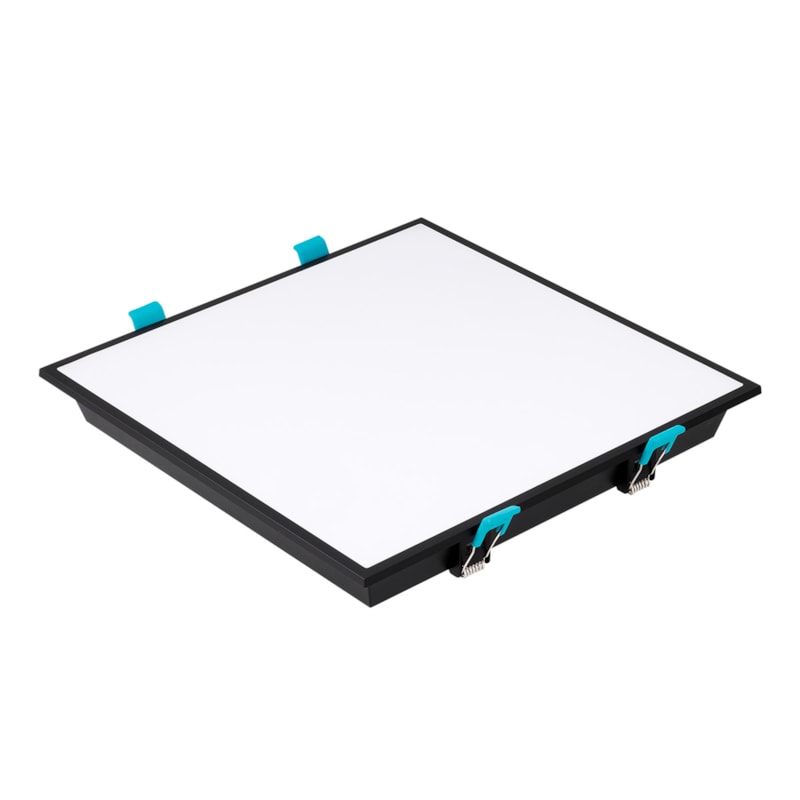 Painel Led Embutir 20w 4000k 2200lm Quadrado Preto 26cm Edge Bivolt Stella