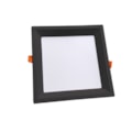 Painel Led Embutir 24W 6500K 2400Lm Recuado Quadrado Preto Luminatti