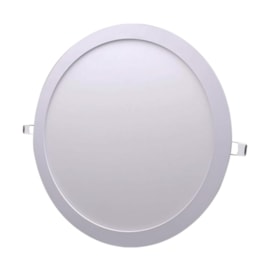 Painel Led Embutir 25w 6500k Branco Frio 1920 Lumens Redondo Branco 30cm PE-256RD Eletrorastro