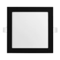 Painel Led Embutir 36w 3000k Branco Quente 3240 Lumens Quadrado Preto 40cm PE-363QDP Eletrorastro