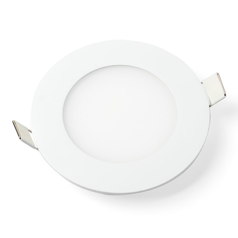 Painel Led Embutir 4W 3000K 300Lm Redondo Branco 10,5Cm Bivolt Lumepetro