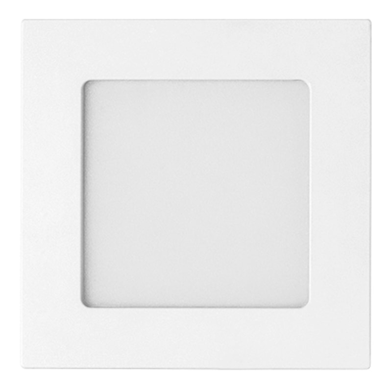 Painel Led Embutir  6w 4000k 380lm Quadrado Branco 12,8cm  Eco Bivolt