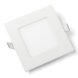 Painel Led Embutir Quadrado Branco 10,5cm 4w 6500k Branco Frio 250lm Bivolt Lumepetro