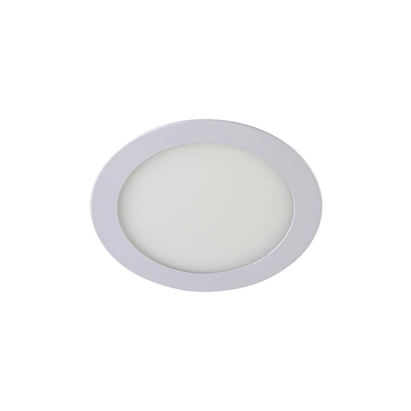 Painel LED Embutir Slim Redondo 12W Luz Branco Frio Bronzearte