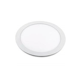 Painel LED Embutir Slim Redondo 12W Luz Branco Quente Bronzearte