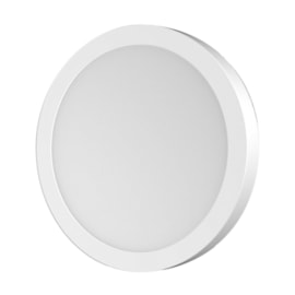 Painel Led Sobrepor 12w 3000k Branco Quente 960 Lumens Redondo Branco 17cm PS-123RD Eletrorastro