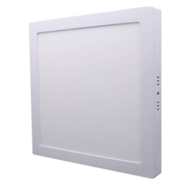 Painel Led Sobrepor 18W 3000K 1244Lm Quadrado Branco 22Cm Bivolt