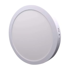 Painel LED Sobrepor 25w 4000k Branco Neutro 1920lm 30cm Redondo Branco Bivolt Eletrorastro